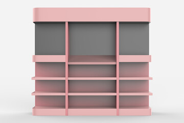 Display stand, retail display stand for product , display stands isolated on white background. 3d illustration