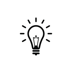 Light bulb icon vector