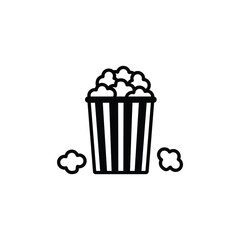 Popcorn icon vector