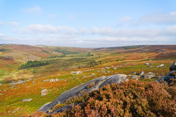 Across Burbage Moor on a misty autumn morning