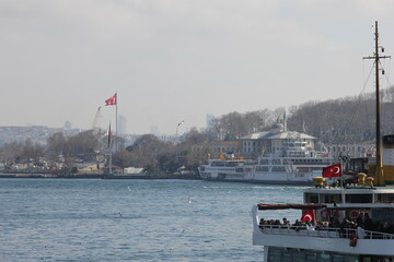 boats in the harbor Istambul