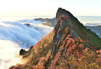 四国の名山、石鎚山の紅葉