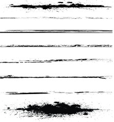 Edges Vector Set . Design Elements . Grunge Borders , Dividers or Brush Strokes .