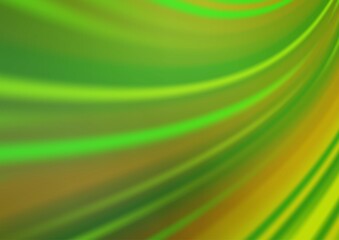 Light Green vector blurred shine abstract background.