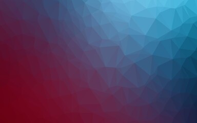 Dark Blue, Red vector triangle mosaic template.