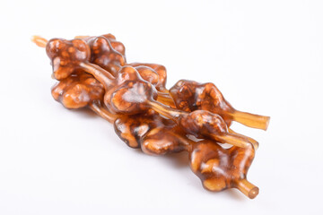 Traditional Turkish dessert; Walnut sausage. It is made with grape molasses and walnuts.