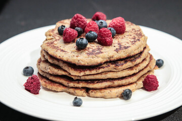 Lentil pancakes vegan breakfast