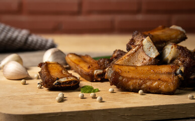 Grilled pork ribs with Garlic and Pepper