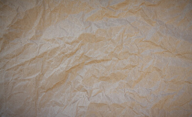 wrinkled wrapping paper close up
