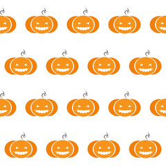 Happy Halloween vector pattern. Vector pumpkin illustration. Background for your design