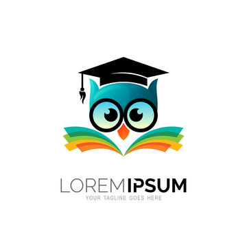 owl logo vector template, Education logos