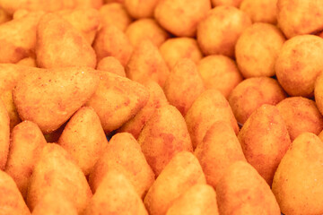 Sicilian arancini (Italian rice balls) Traditional street food in Italy.