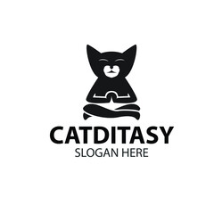 Cat Meditation Logo Concept