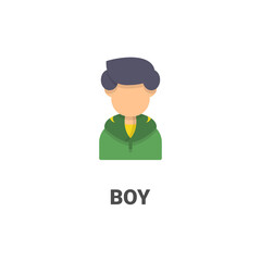 boy vector icon from avatar collection. flat style illustration