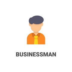 businessman vector icon from avatar collection. flat style illustration