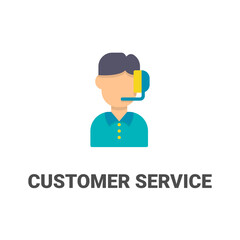 customer service vector icon from avatar collection. flat style illustration