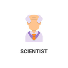 scientist vector icon from avatar collection. flat style illustration