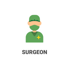 surgeon vector icon from avatar collection. flat style illustration