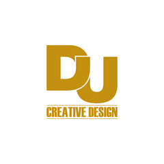 Letter DU simple logo design vector