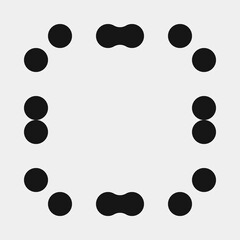 Abstract Cross Pattern Dots Logo generative computational art illustration