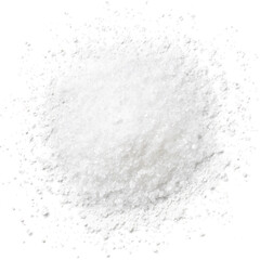 Heap of citric acid isolated on white, from above