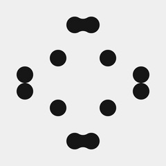 Abstract Cross Pattern Dots Logo generative computational art illustration