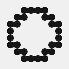 Abstract Cross Pattern Dots Logo generative computational art illustration