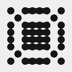 Abstract Cross Pattern Dots Logo generative computational art illustration