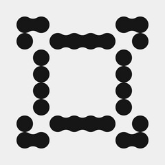 Abstract Cross Pattern Dots Logo generative computational art illustration