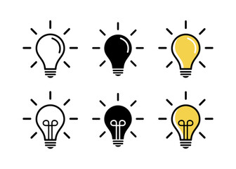 Light Bulb icon vector. Light Bulb sign. Idea, solution symbol