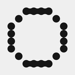 Abstract Cross Pattern Dots Logo generative computational art illustration