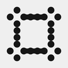 Abstract Cross Pattern Dots Logo generative computational art illustration