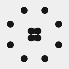 Abstract Cross Pattern Dots Logo generative computational art illustration