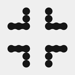 Abstract Cross Pattern Dots Logo generative computational art illustration