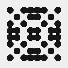 Abstract Cross Pattern Dots Logo generative computational art illustration