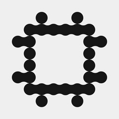 Abstract Cross Pattern Dots Logo generative computational art illustration