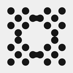 Abstract Cross Pattern Dots Logo generative computational art illustration