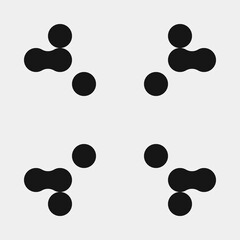 Abstract Cross Pattern Dots Logo generative computational art illustration