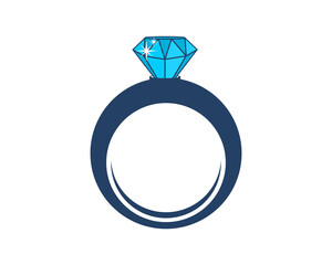 Ring jewelry with shining gems