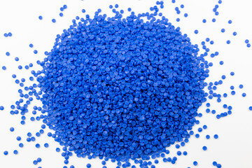 blue pallet polymer isolated on white background. polymer plastic.