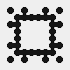 Abstract Cross Pattern Dots Logo generative computational art illustration