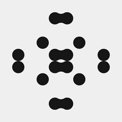 Abstract Cross Pattern Dots Logo generative computational art illustration