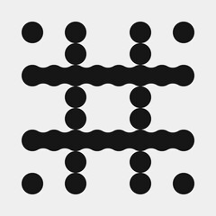 Abstract Cross Pattern Dots Logo generative computational art illustration