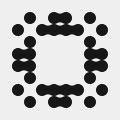 Abstract Cross Pattern Dots Logo generative computational art illustration