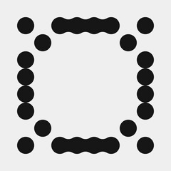 Abstract Cross Pattern Dots Logo generative computational art illustration