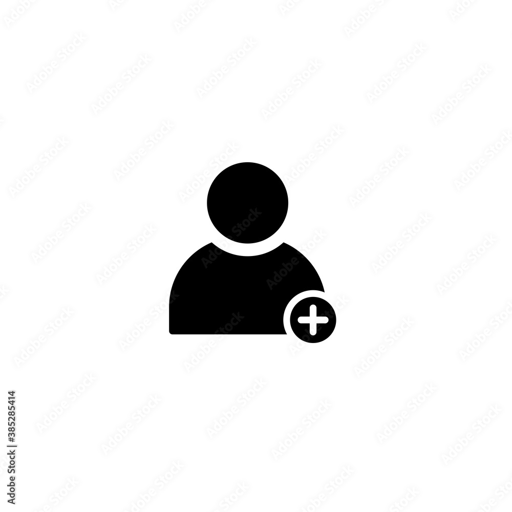 Poster add user account icon vector