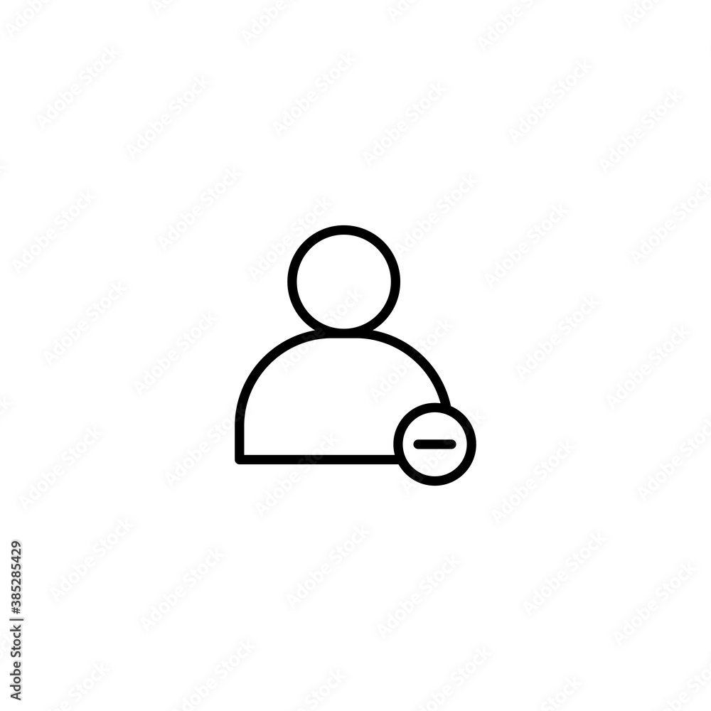 Poster remove user account icon for web vector