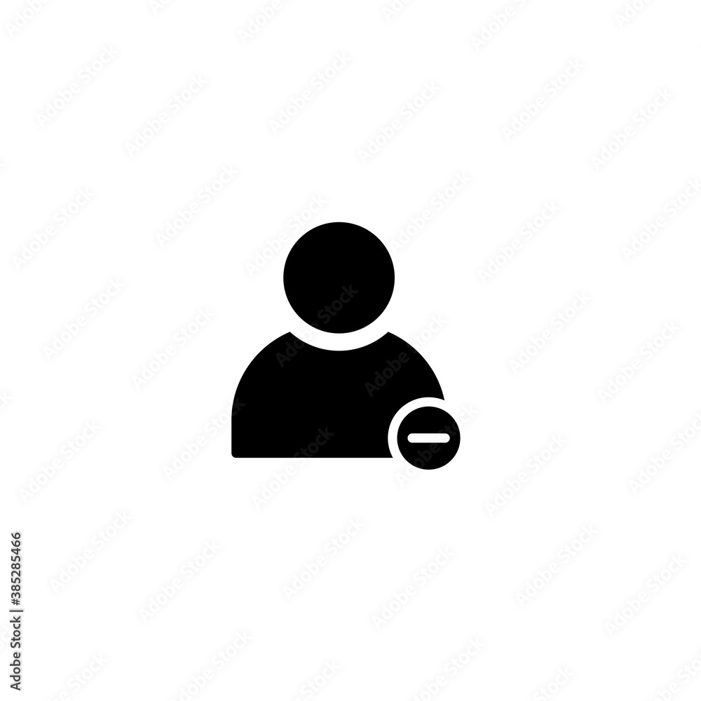 Poster remove user account icon for web vector