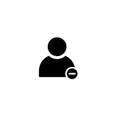 Remove user account icon for web vector