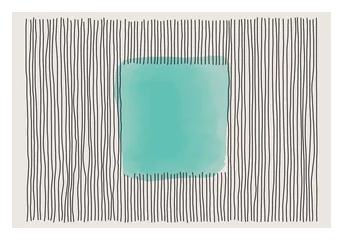 Verduisterende gordijnen Minimalistische kunst Trendy abstracte creatieve minimalistische artistieke handgeschilderde compositie